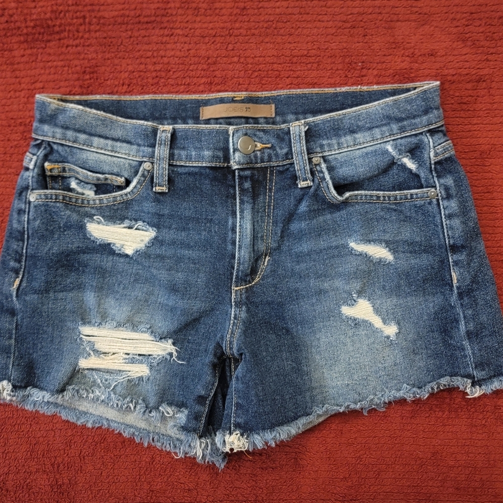 Joe's Jeans Blue Distressed Jean Shorts